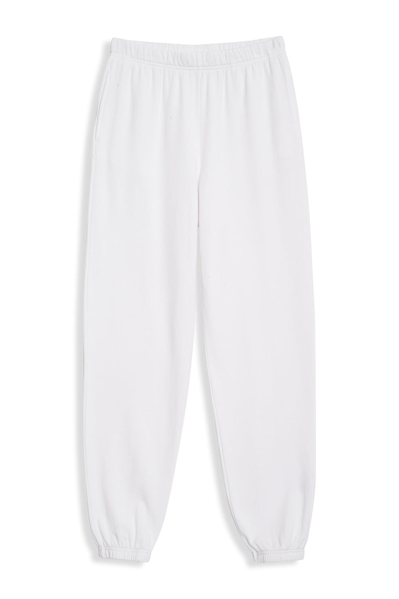 Stateside Softest Fleece Sweatpant with Pockets in White-front