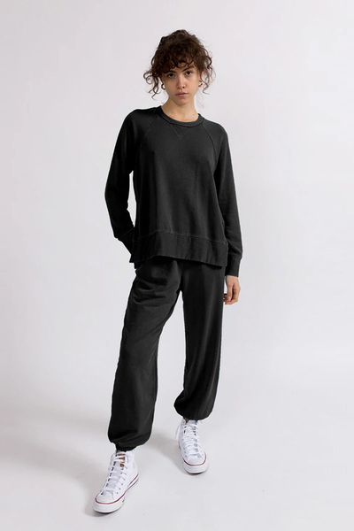 Stateside Softest Fleece Drawstring Sweatpant in Black, XL