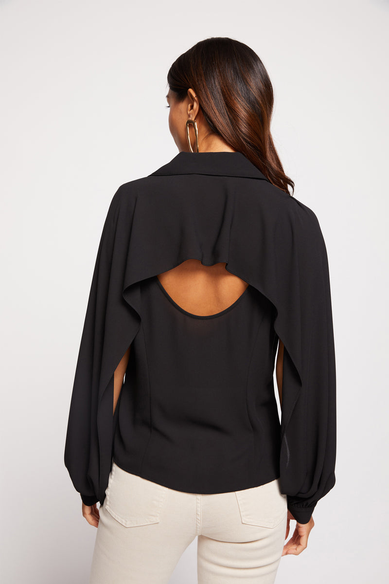 Siff Blouse in Black-back detail view