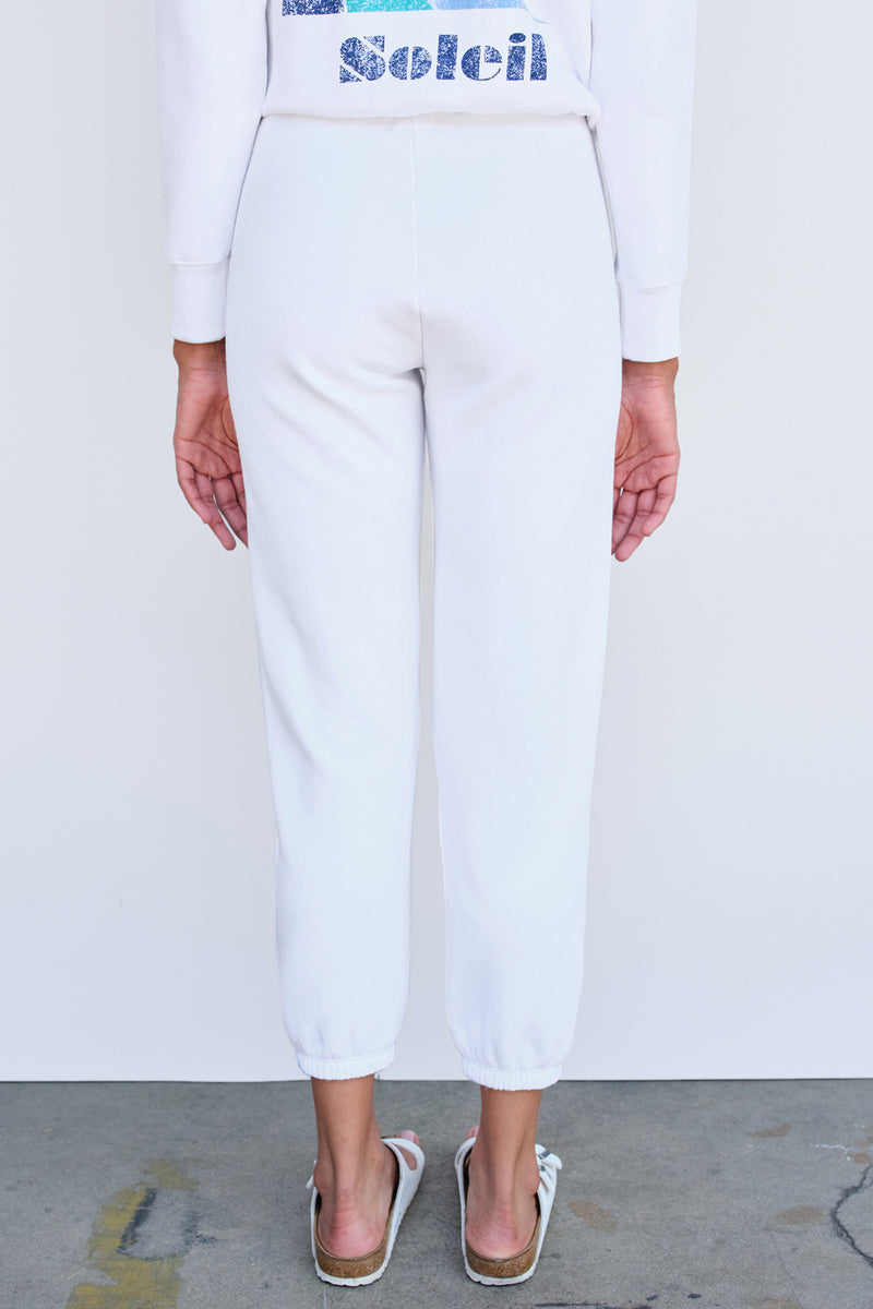 Sundry Wave Jogger with Cord in White-back
