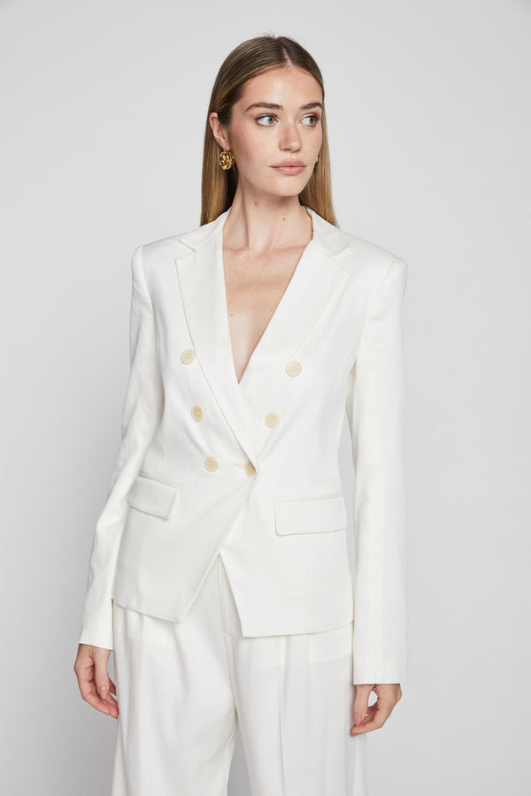 Bailey 44 Harper Twill Jacket in Creme-3/4 front