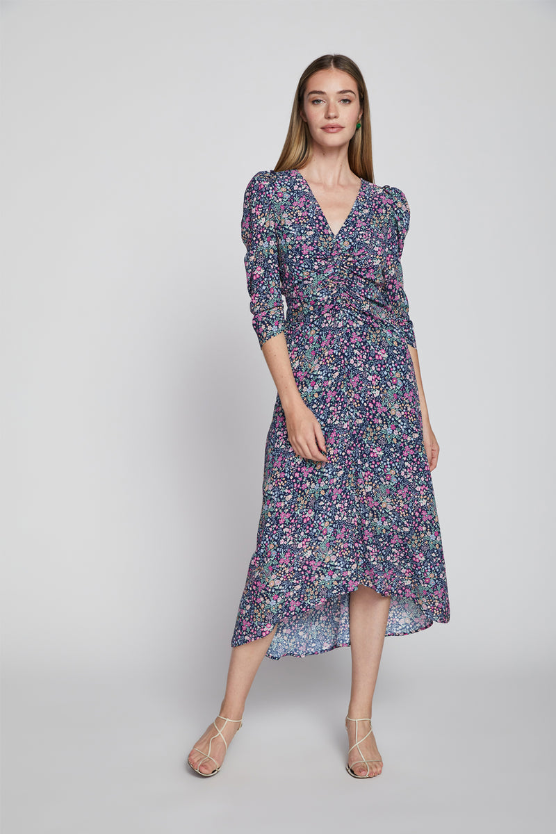 Bailey 44 Jaser Dress in Print-hip thrusted to the side