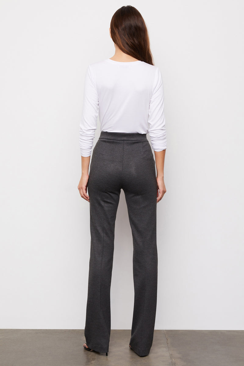 Paige Knit Trouser in Anthracite - back