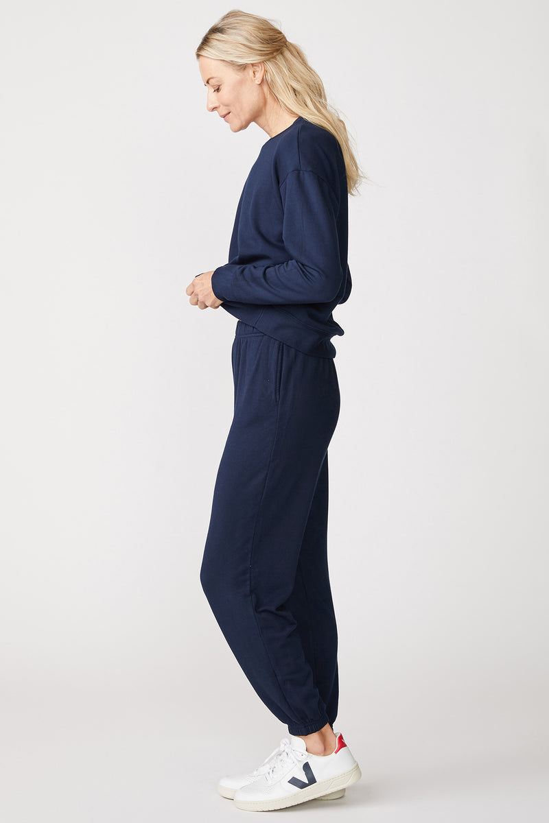 Stateside Softest Fleece Sweatpant with Pockets in New Navy