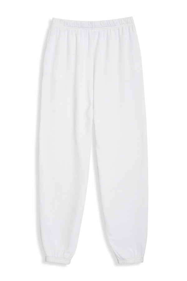 Stateside Softest Fleece Sweatpant with Pockets in White-back