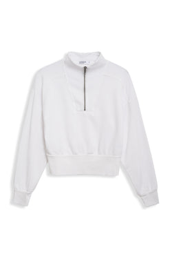 Softest Fleece Half-zip Pullover in White