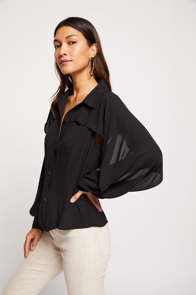 Black - Bailey/44 Bailey in Siff 44 Blouse