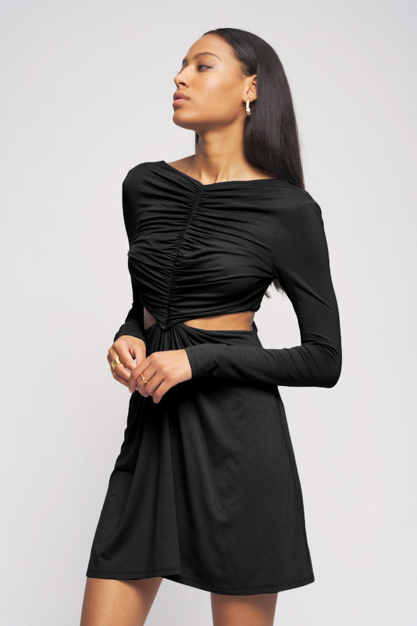 Bailey 44 Ornella Dress in Black - front close up