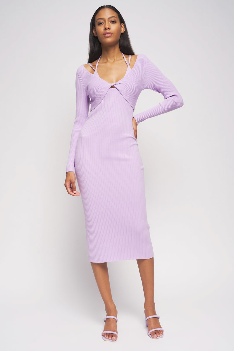 Bailey 44 Connie Sweater Dress in Lilac - front full view