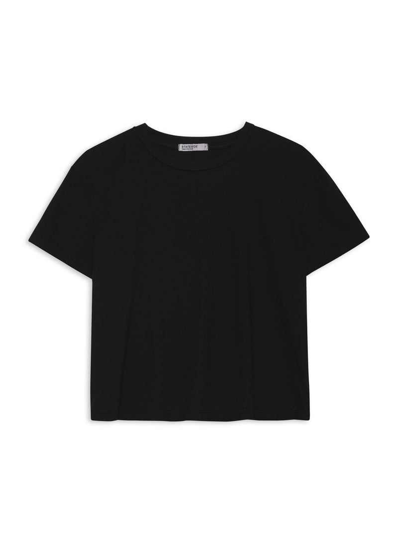 Cloud Jersey Short Sleeve Crew Tee in Black