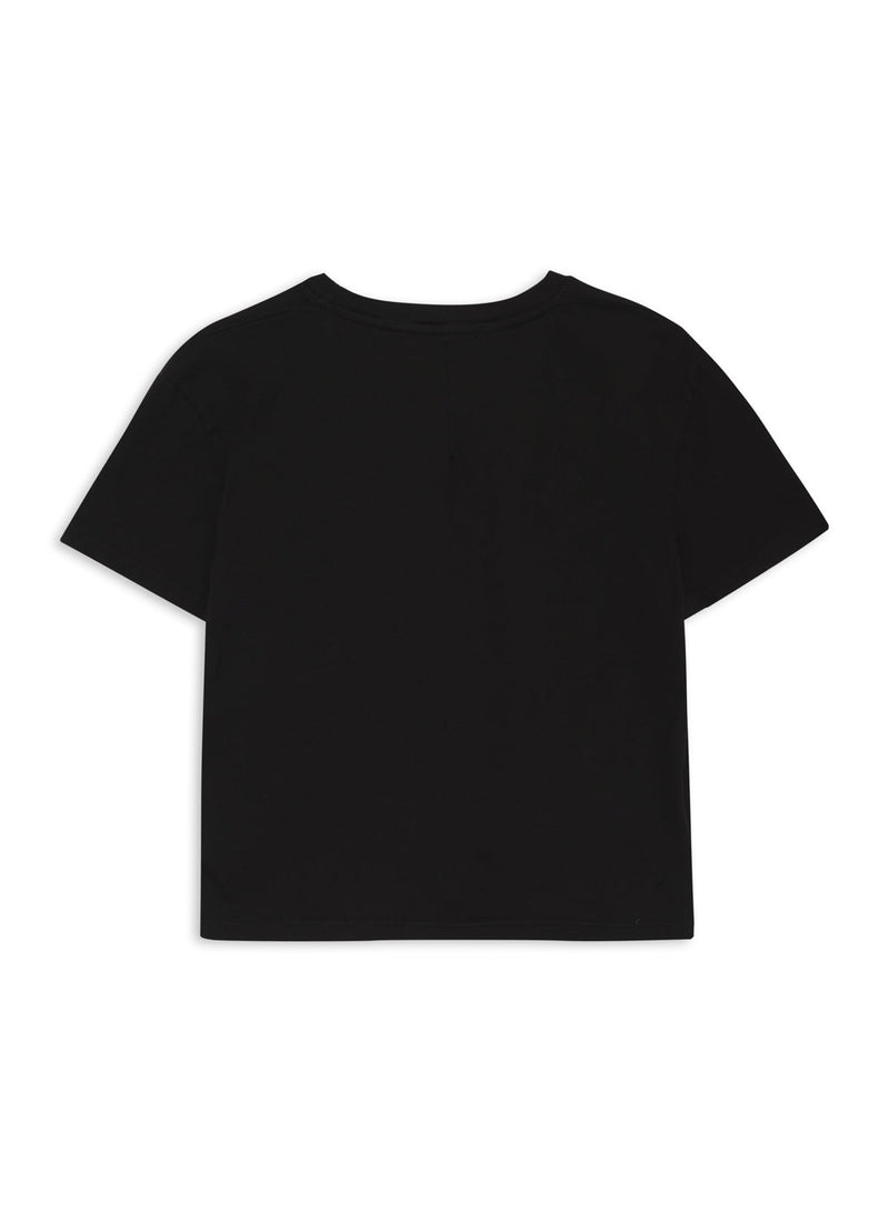 Cloud Jersey Short Sleeve Crew Tee in Black