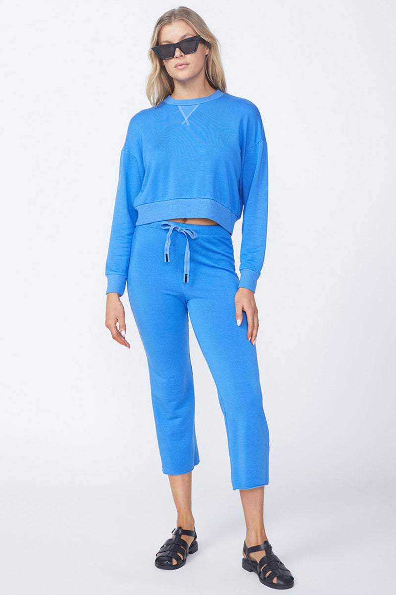 Stateside Softest Fleece Cropped Pant in Sport Blue | Bailey/44