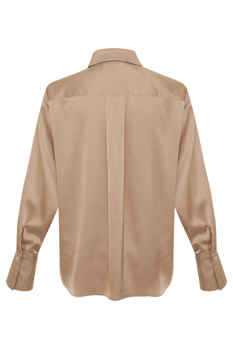 Bailey 44 Norea Blouse in Champagne - back flay lay
