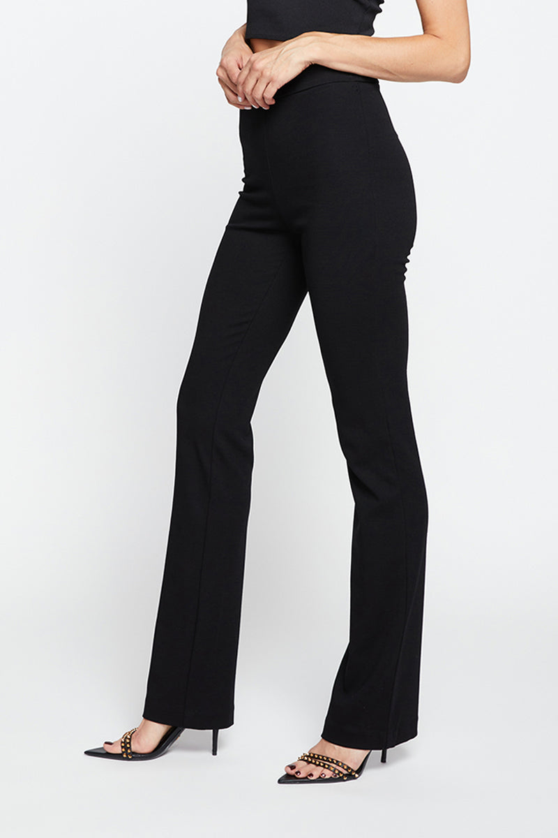 Bailey 44 Paige Knit Trouser in Black-close up pf side
