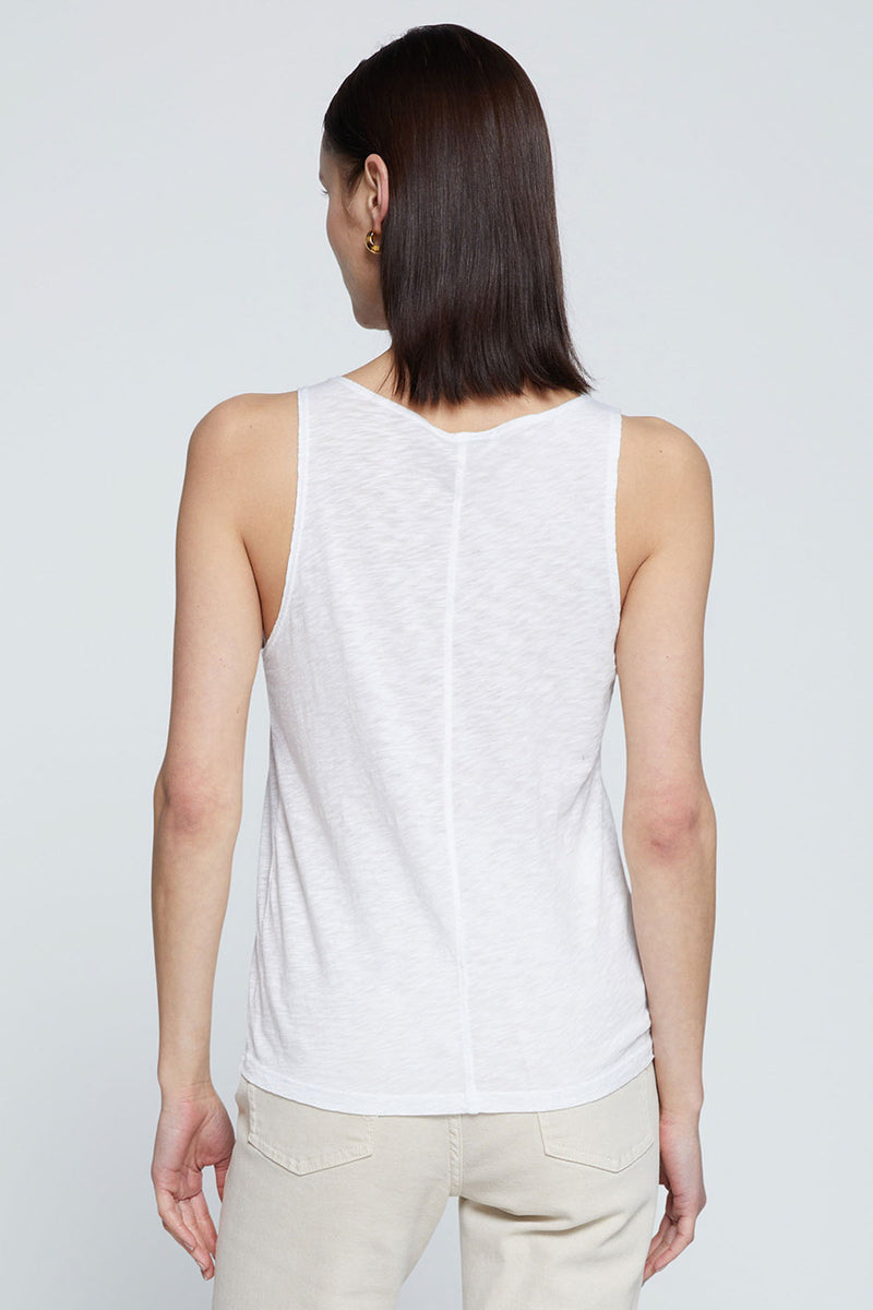 back view of white tank up