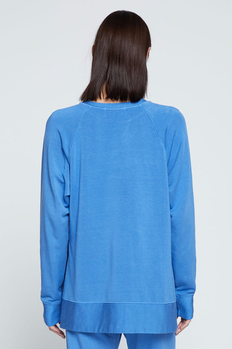 Stateside Softest Fleece Raglan Side Slit Sweatshirt-back view