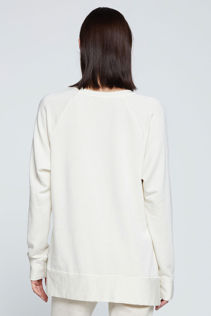 Stateside Softest Fleece Raglan Side Slit Sweatshirt-back view