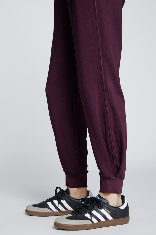 Stateside Softest Fleece Pleated Hem Jogger-close side view of seam