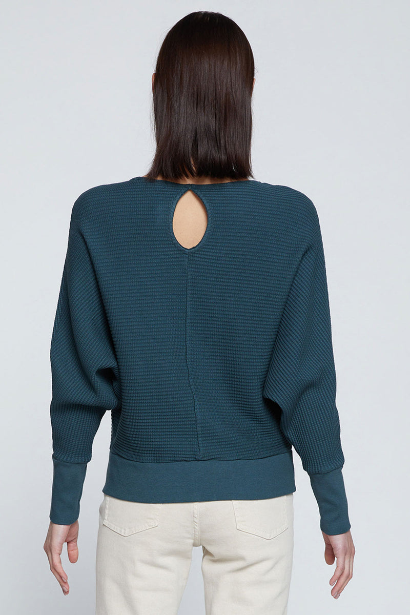 Stateside Luxe Thermal Dolman Boatneck -back view