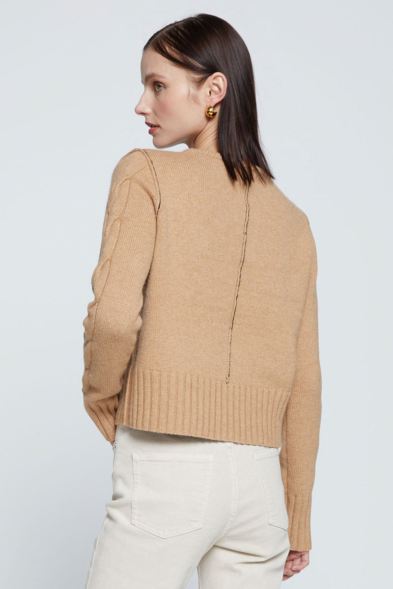 Stateside The Marlon Cable Knit Sweater in Toffee