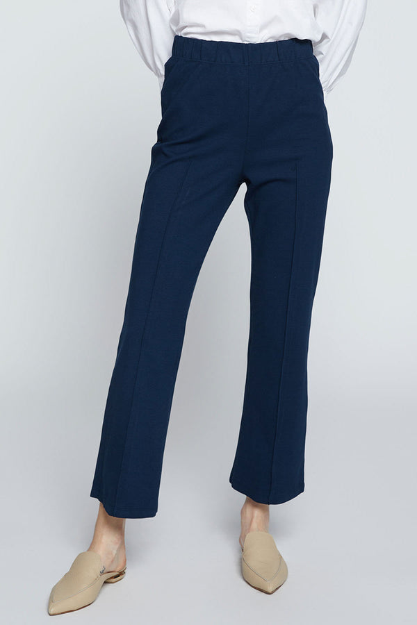 Stateside Ponte Cropped Kick Flare Pant-close up front