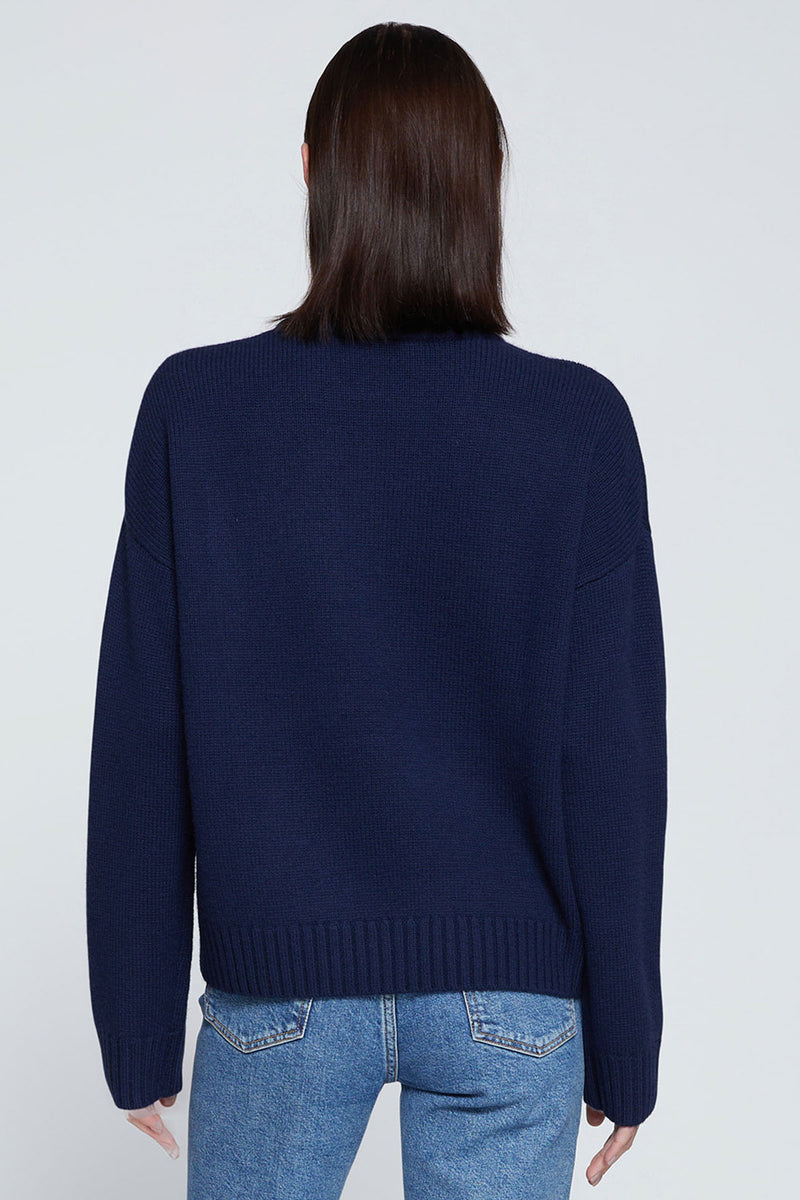 Stateside Colorblock Pocket Crew Sweater-back view