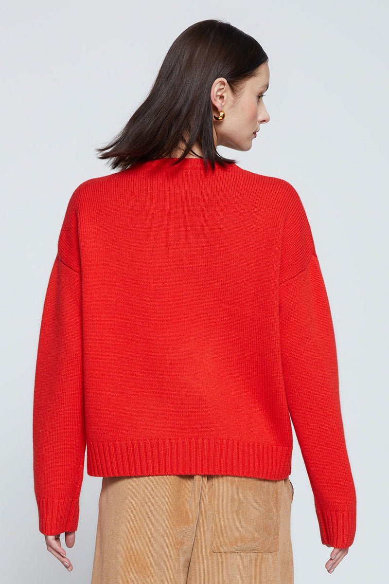 Stateside Colorblock Pocket Crew Sweaterback view