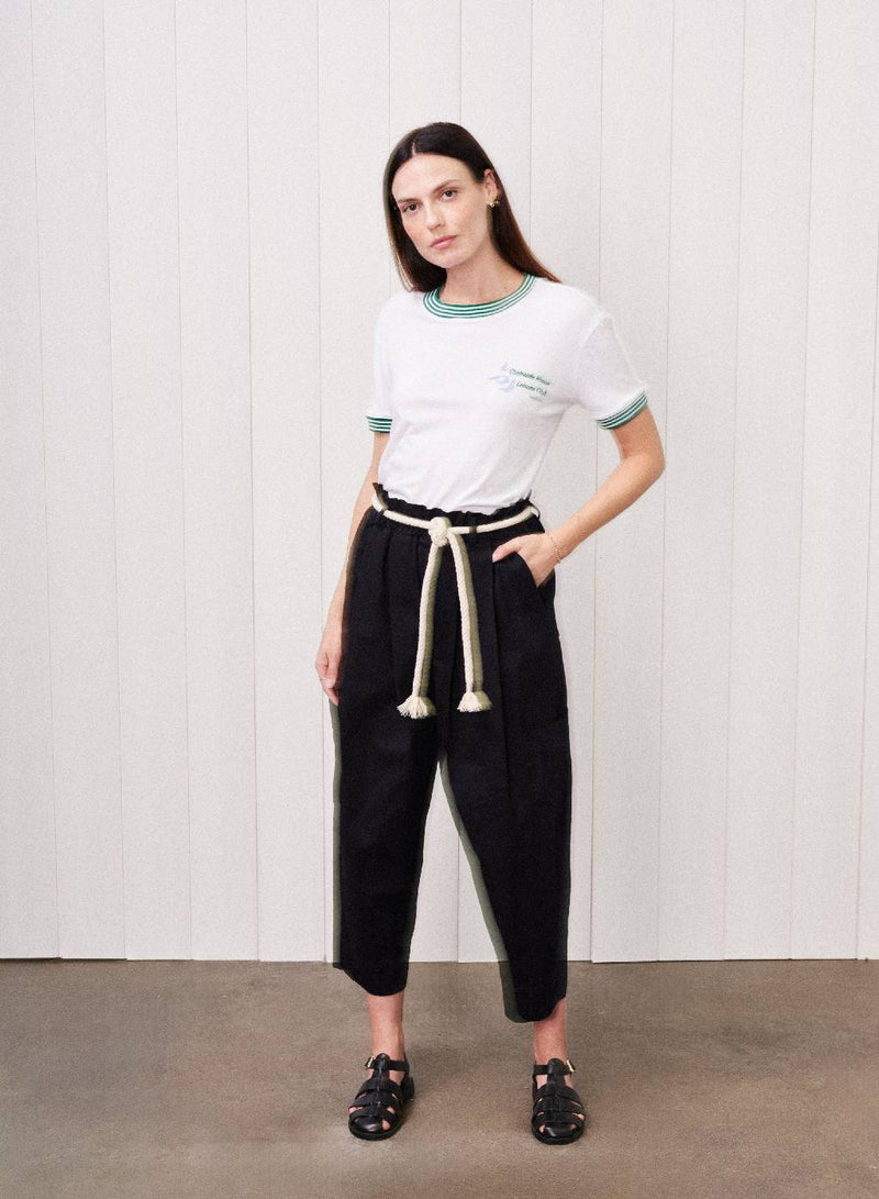 Cava Twill Paperbag Utility Pant in New Navy