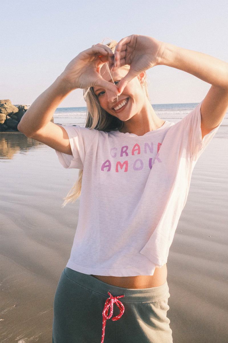 Sundry Grand Amour Tee In Oatmilk