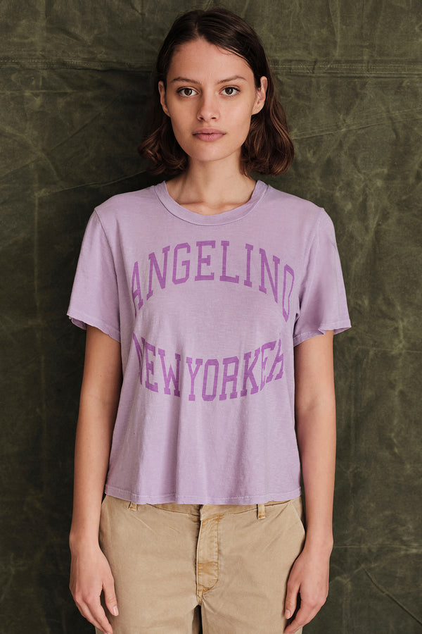 Sundry LA NY Perfect Tee In Pigment Lavender-3/4 front
