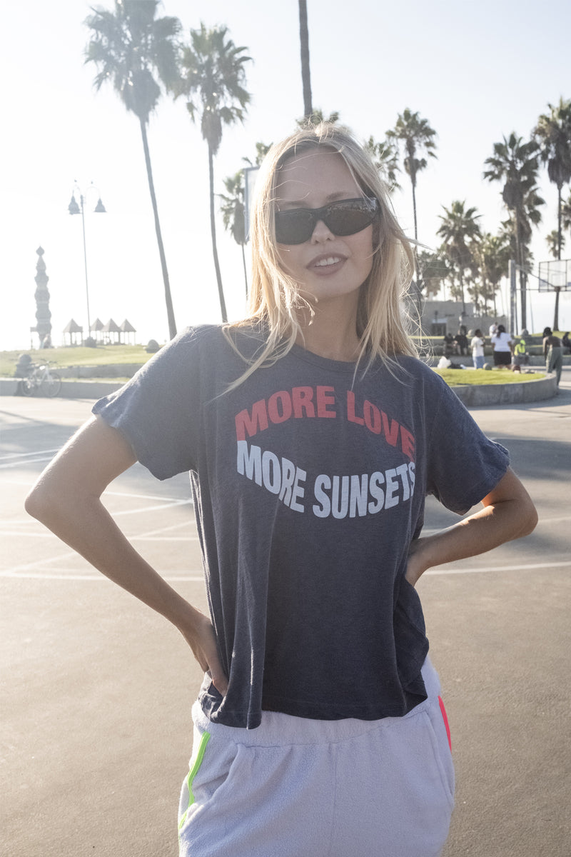 Sundry More Perfect Tee In Pigment Navy