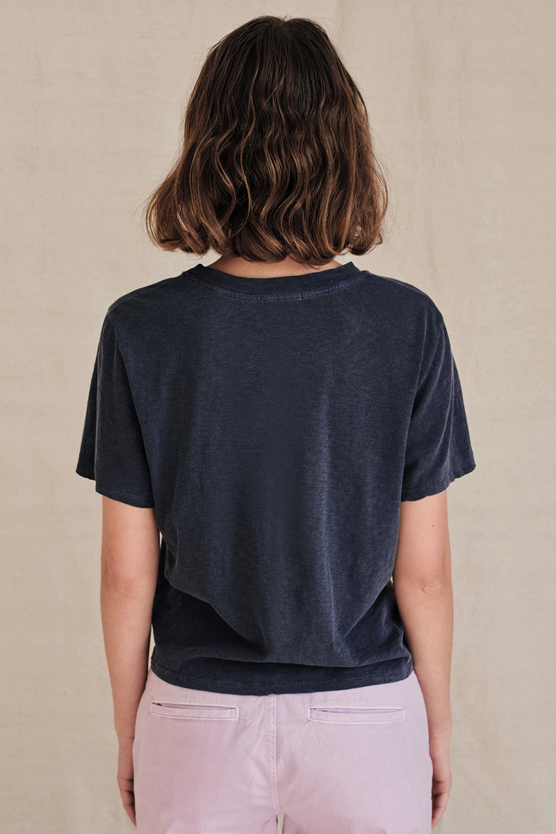 Sundry More Perfect Tee In Pigment Navy