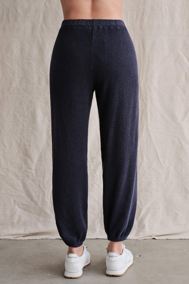 Sundry Faux Sherpa Sweatpant In Navy-back