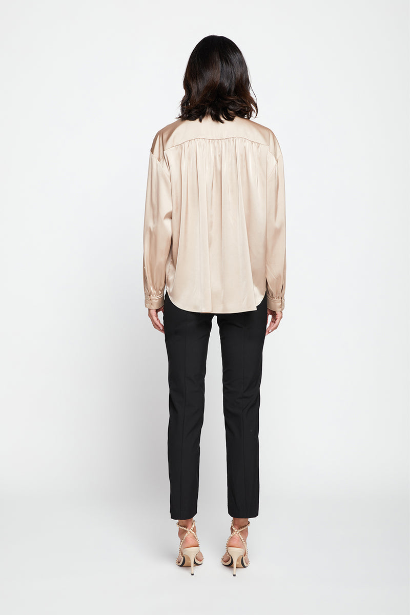 Aster Top In Champagne-back