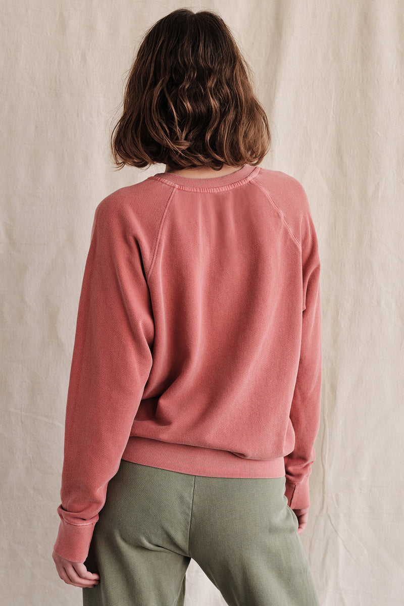 Sundry Sunset Rising Sweatshirt In Pigment Woodrose- back
