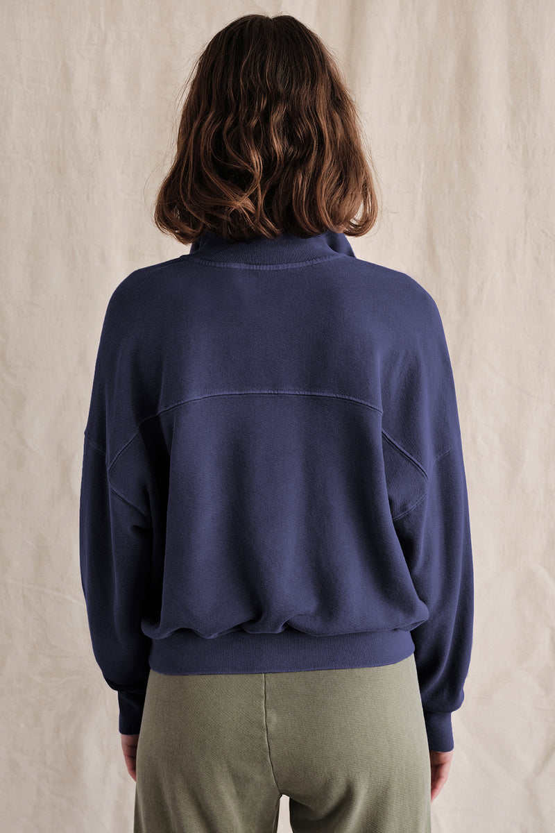 Sundry 1/2 Zip Sweatshirt In Pigment Navy-back