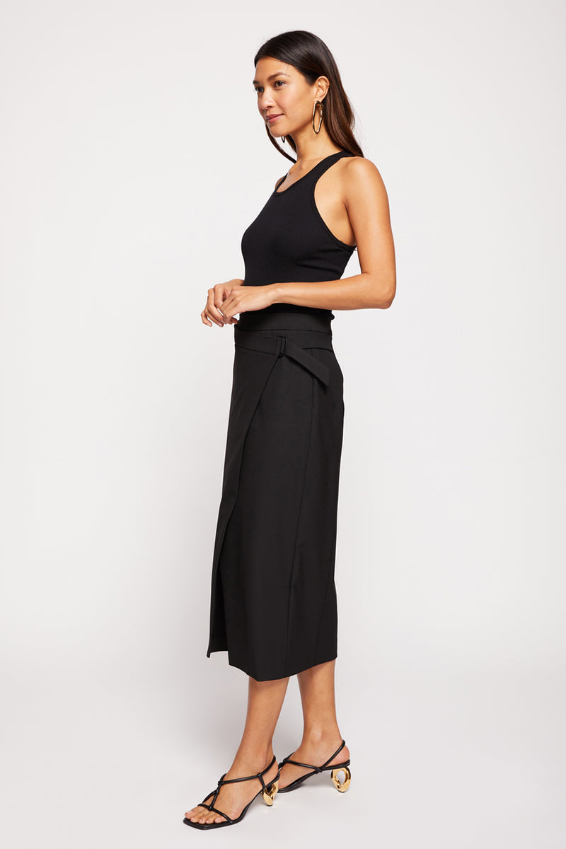 Bailey 44 Roada Skirt In Black - left side with tab