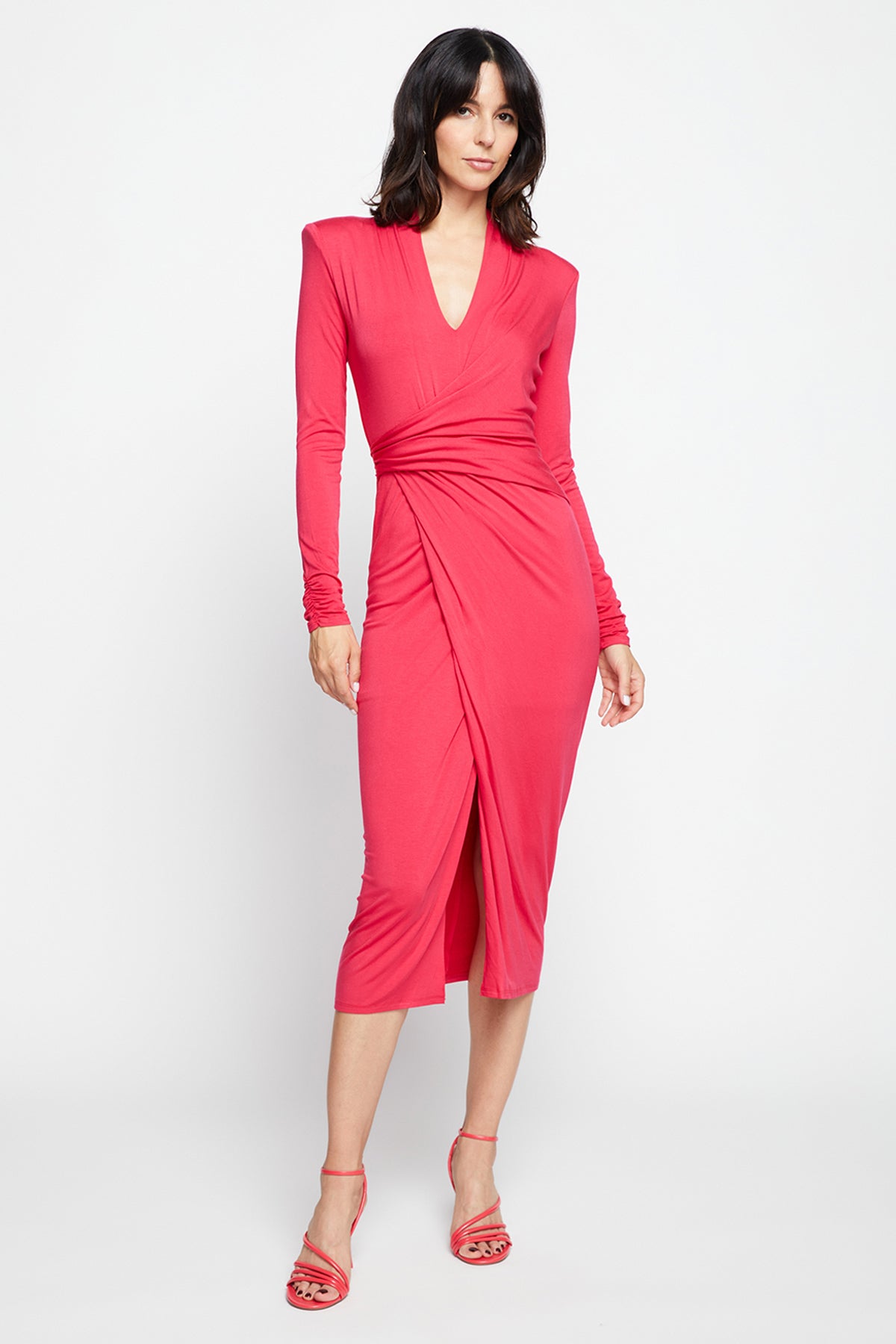 Robe Rouge Bailey 44 Evalina - Taille M, Stretch, Sans Manches, Genou