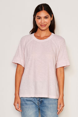 Sundry Boyfriend Tee in Flush Pink-front view
