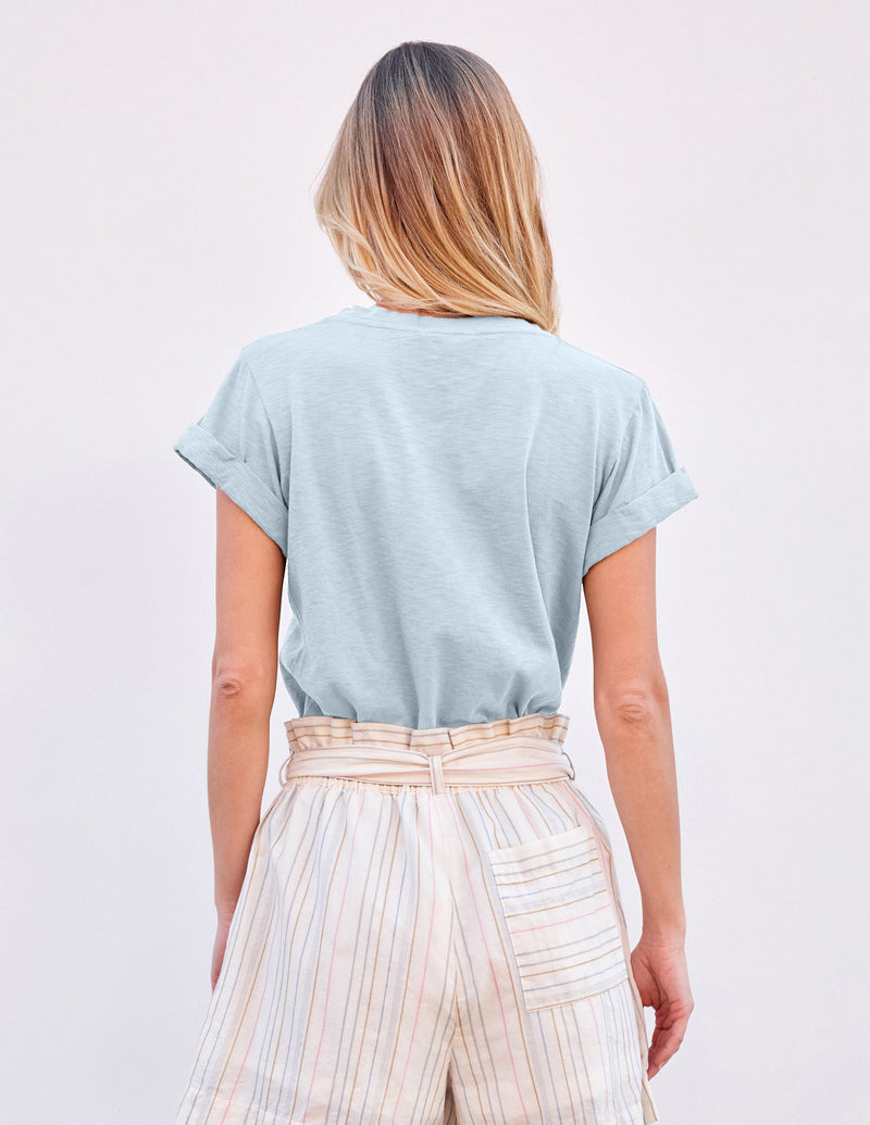 Sundry Rolled Sleeve Tee in Blue Wash