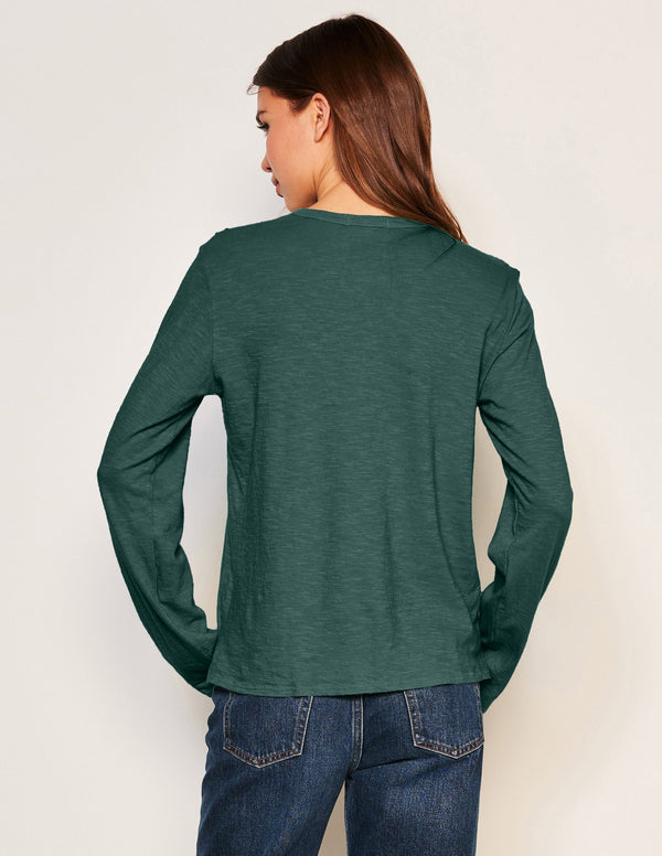Sundry Long Sleeve Crew in Rainforest