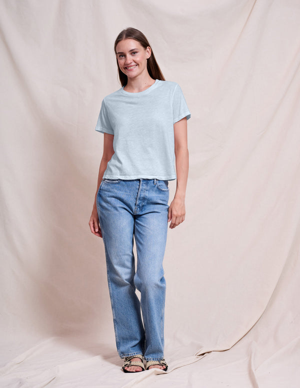 Sundry Crew Neck Tee in Blue Wash