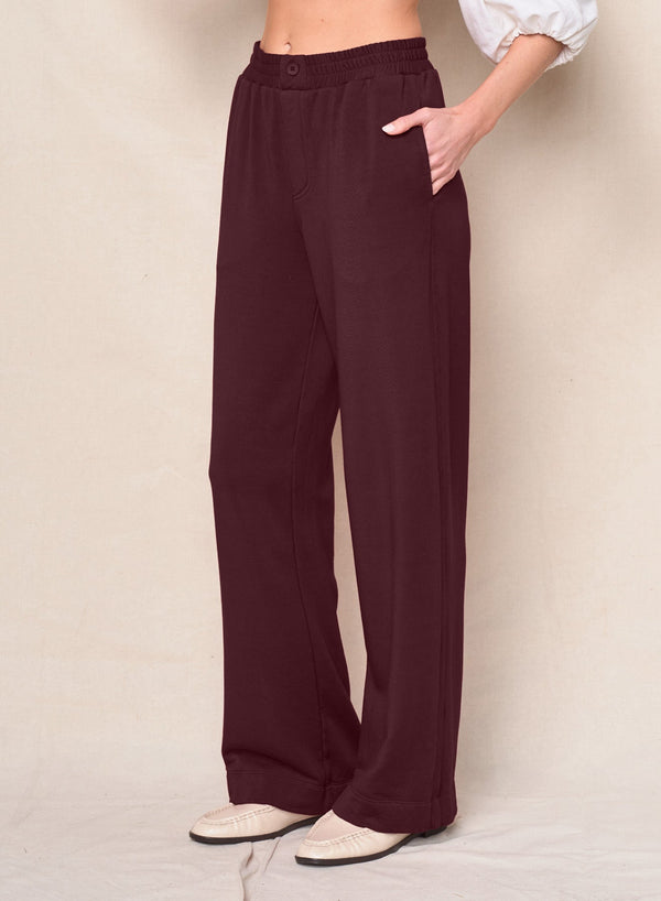 Softest Fleece Trouser in Cabernet