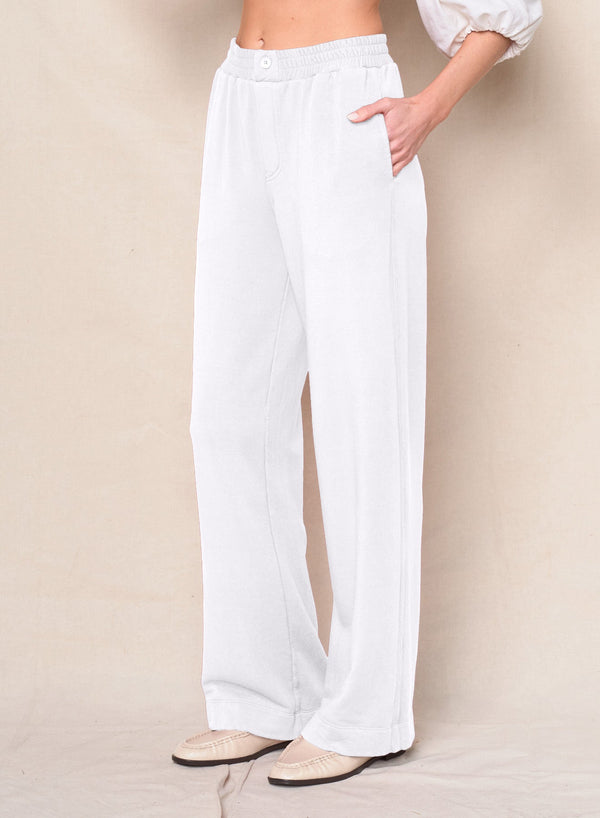 Softest Fleece Trouser in White