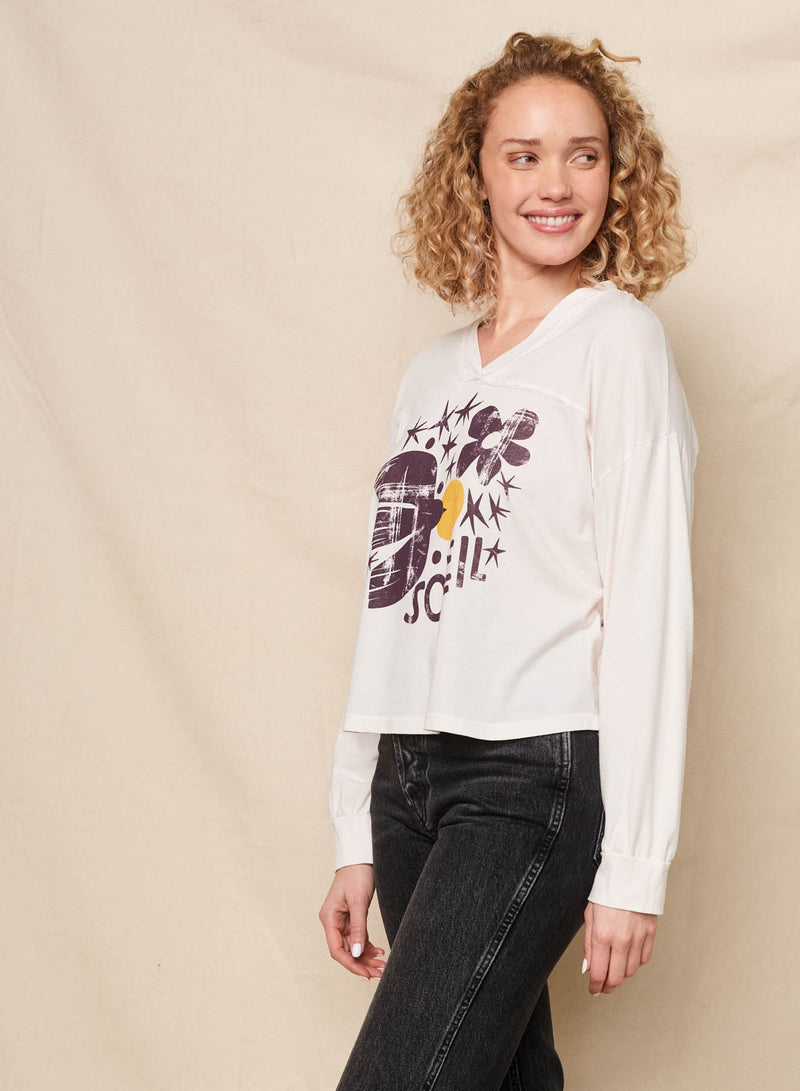 Sundry Soleil Fildside Long Sleeve Tee in Oyster