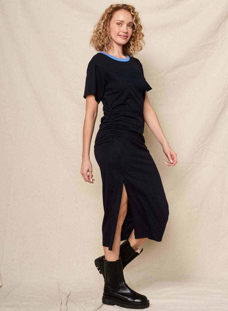 Sundry Ringer Tee Dress in Deep Navy