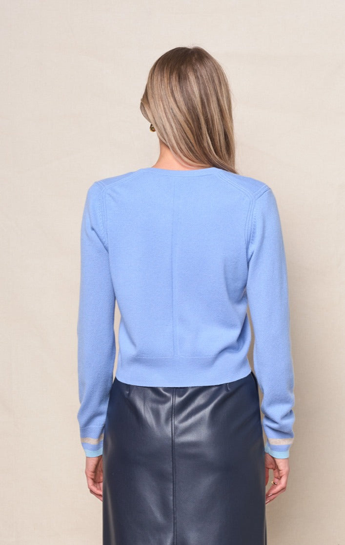 Cardigan Sweater in Blue Topaz
