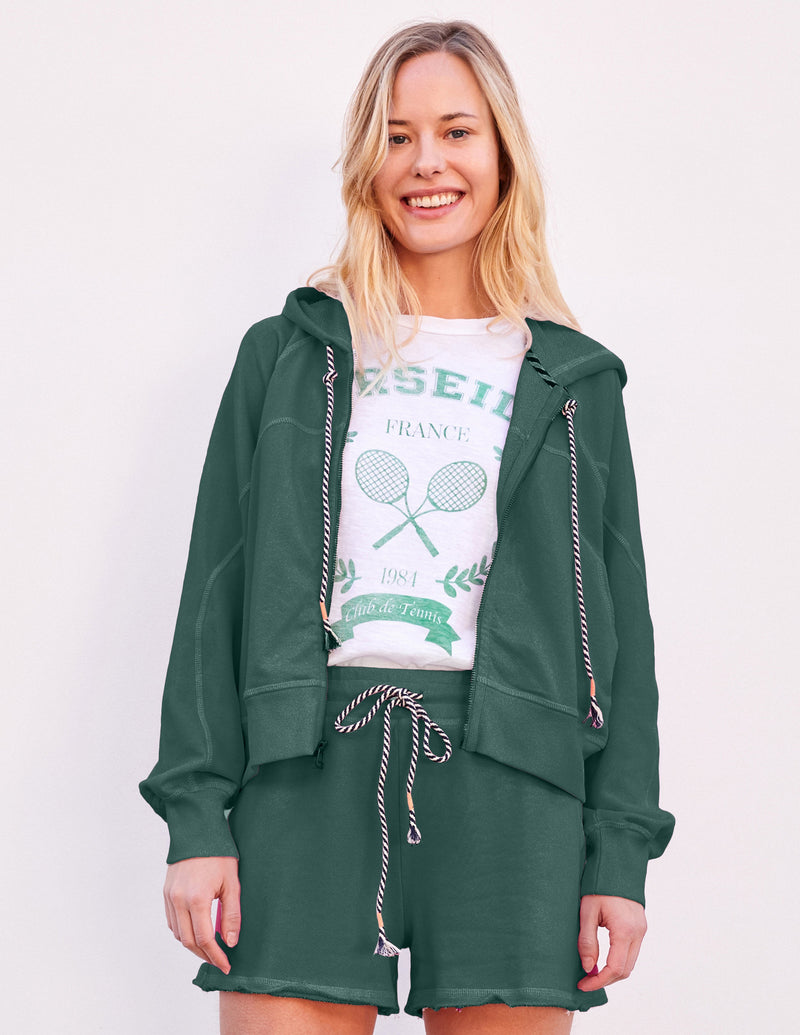 Sundry Horizon Zip Hoodie in Rainforest