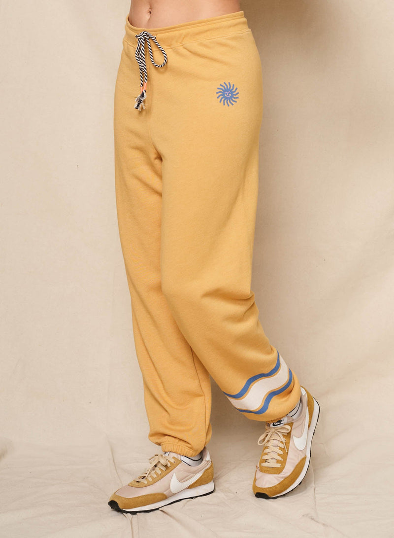 Sundry Sun & Stripes Sweatpant in Daffodil