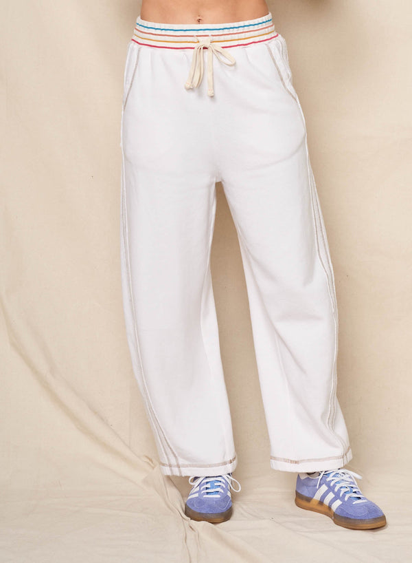 Sundry Raw Seamed Pant in Oyster